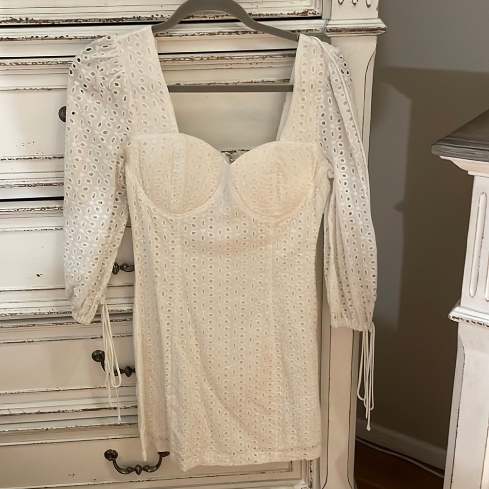 Dance and Marvel white eyelet dress